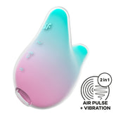 Satisfyer Mermaid Vibes USB Rechargeable Air Pulse Stimulator Mint/Pink AIR PULSATION